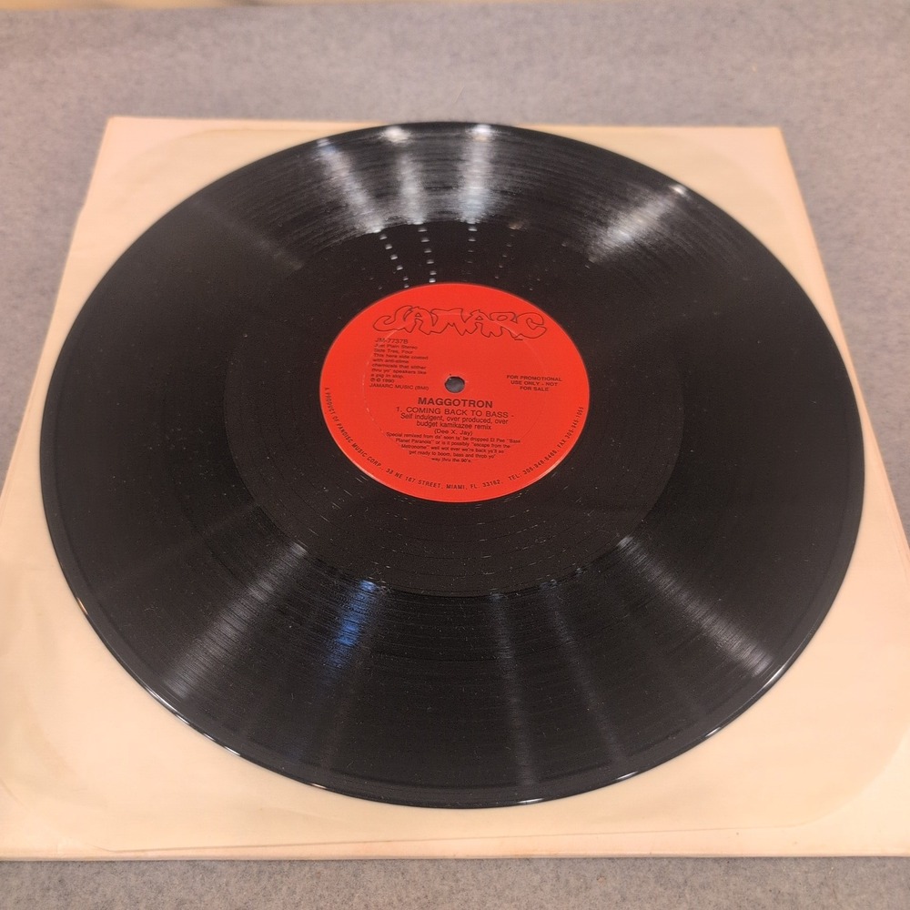 Maggotron Coming Back To Bass Pillow Talkin Baby 12" Vinyl Jamarc Records 1990 - Picture 1 of 4